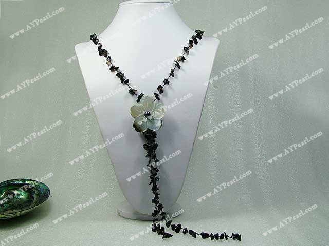 agate shell necklace