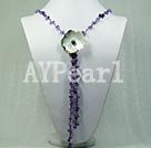amethyst shell necklace
