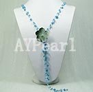 blue gem shell necklace