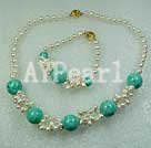 Wholesale Set Jewelry-pearl turquoise set