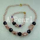 Wholesale pearl amethyst set