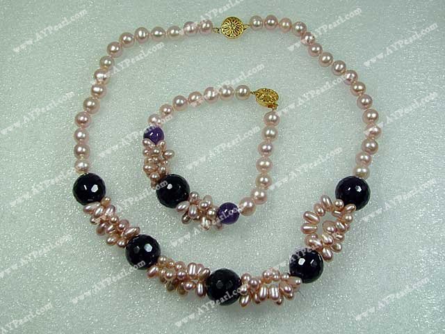 pearl amethyst set