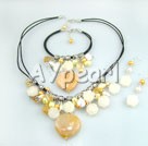 pearl citrine set