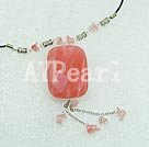 cherry quartz necklace