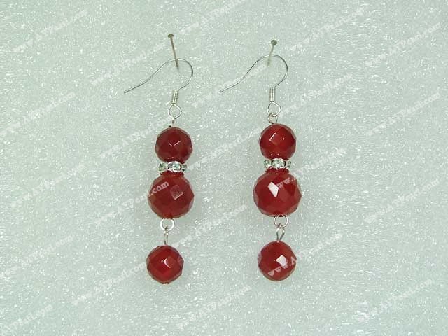 red agate earrings