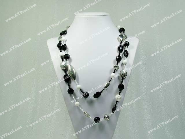 agate crystal necklace