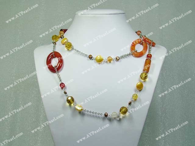 perla de cristal agat colier