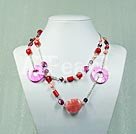 Wholesale pearl shell crystal necklace
