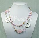 pearl crystal shell necklace