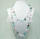 Wholesale Rose quartz crystal necklace