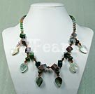 indian agate shell necklace