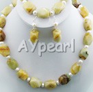 Wholesale Gemstone Jewelry-jade pearl set