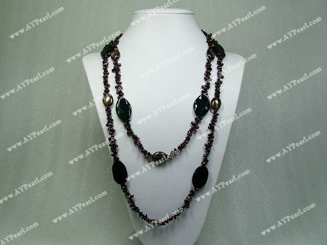 granat agat halsband