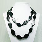 Wholesale black agate necklace