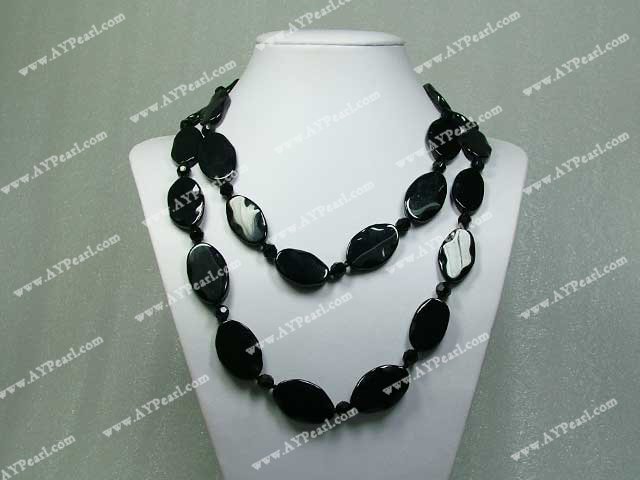 black agate necklace