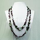 garnet shell necklace