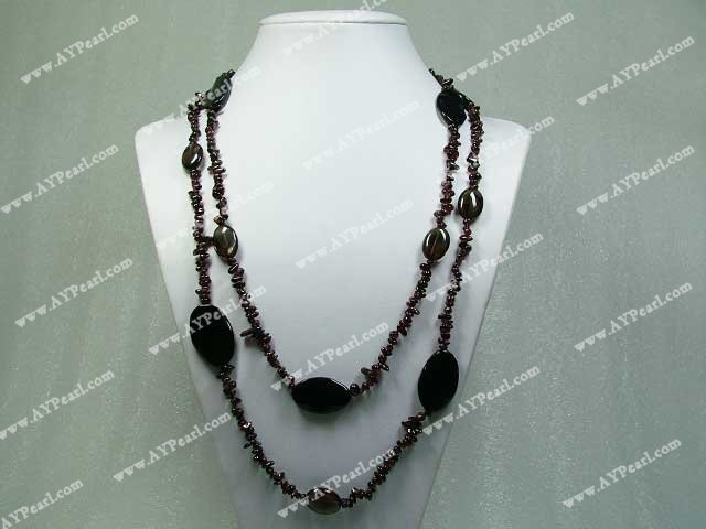 granat agat halsband