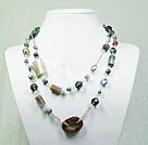 pearl crystal agate necklace