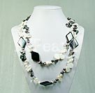 pearl shell agate necklace