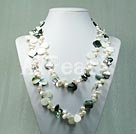 pearl shell crystal necklace