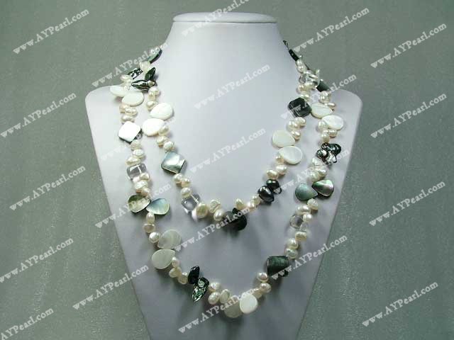 collier de perles de cristal shell