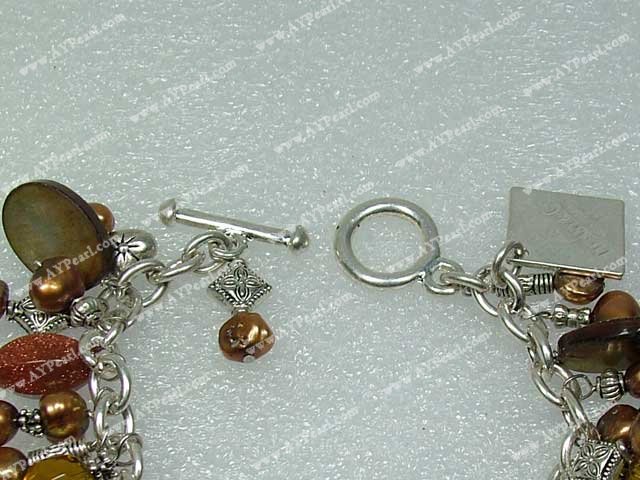 Shell Jewelry Wholesale-pearl crystal shell bracelet