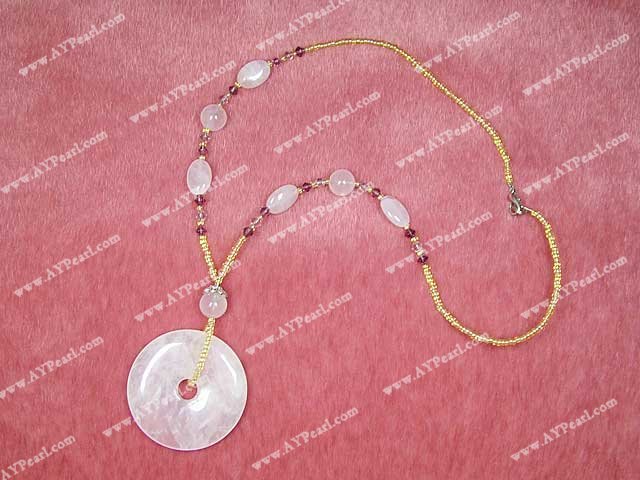 rose quartz necklace