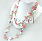 Wholesale cherry quartz pearl necklace