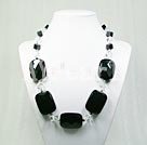 black white crystal necklace