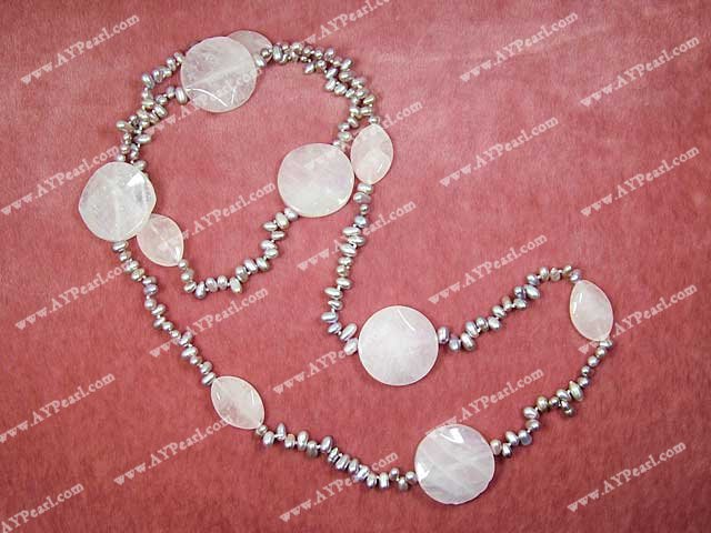 Perle Halskette Rosenquarz