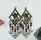 Wholesale Gemstone Earrings-garnet earring