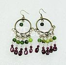 garnet jade earring