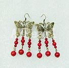 Wholesale Gemstone Earrings-blood stone earring