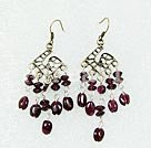 Wholesale Gemstone Earrings-garnet earring