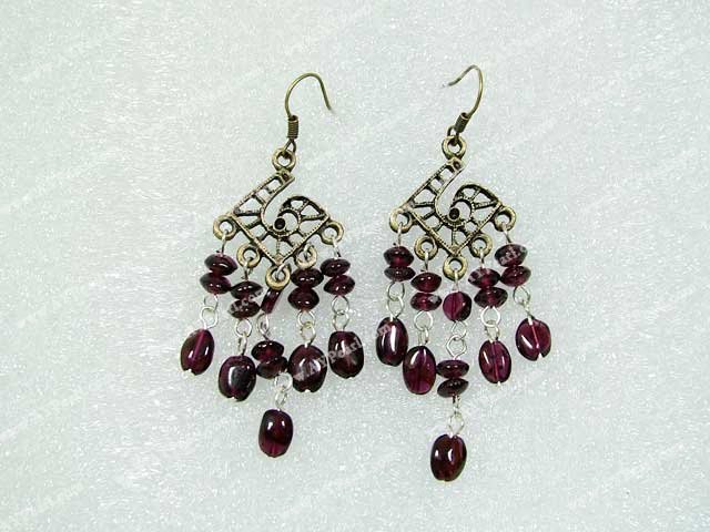 garnet earring