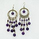 amethyst garnet earring