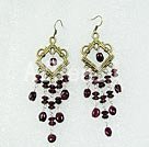 Wholesale Gemstone Earrings-garnet earring
