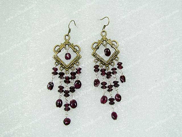 garnet earring