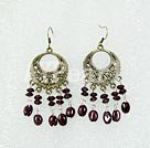 Wholesale Gemstone Earrings-garnet earring