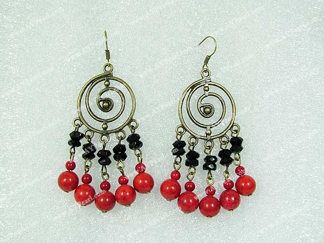 coral earring