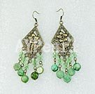 turquoise crystal earrings