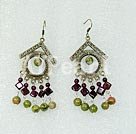 Wholesale garnet stone earrings