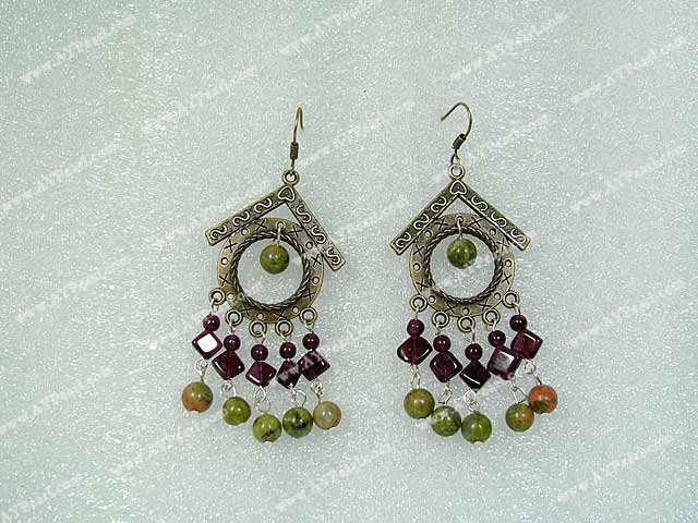 garnet stone earrings