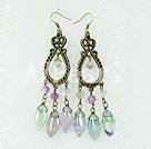 Wholesale Gemstone Earrings-rainbow fluorite earrings