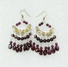 Wholesale Gemstone Earrings-garnet earrings