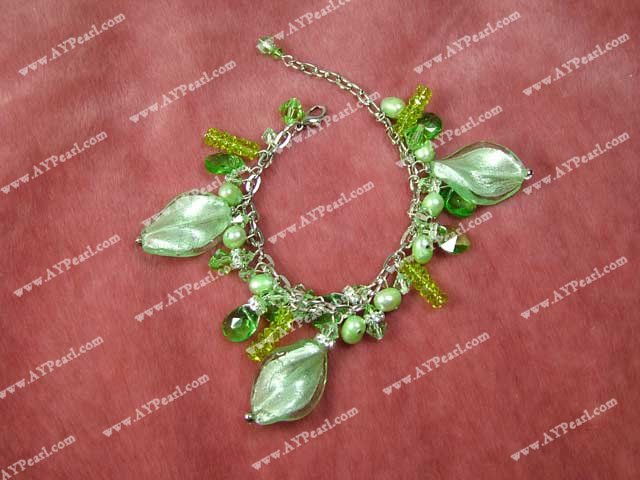 Wholesale Crystal Jewelry-crystal pearl colored glaze bracelet