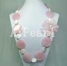 crysatl shell necklace