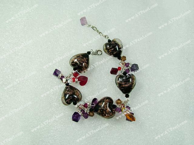 crystal colored glaze bracelet