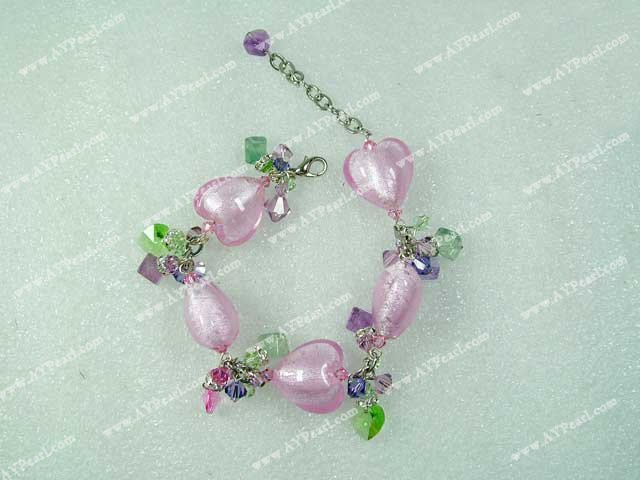 crystal colored glaze bracelet