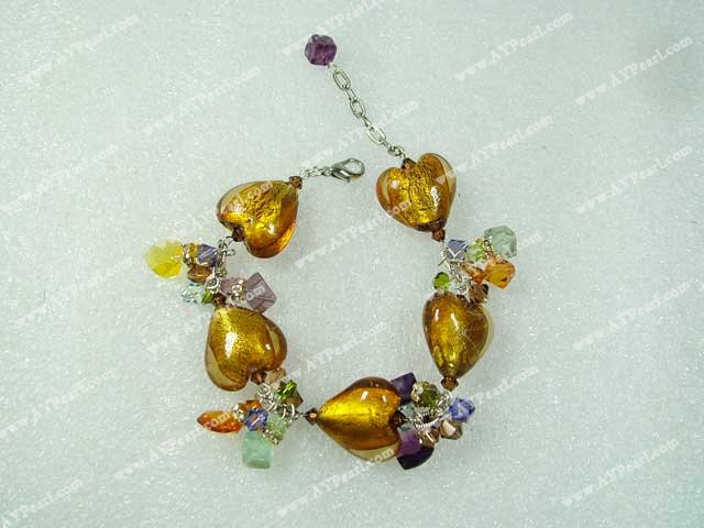 crystal colored glaze bracelet